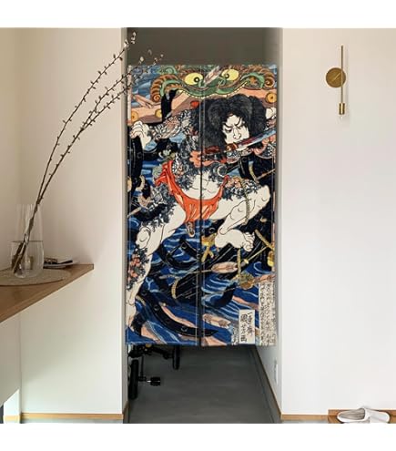 浮世絵のれん　150㎝×85㎝ のれん 暖簾 おしゃれ 和風 85×150cm 日本製 選べる 浮世絵